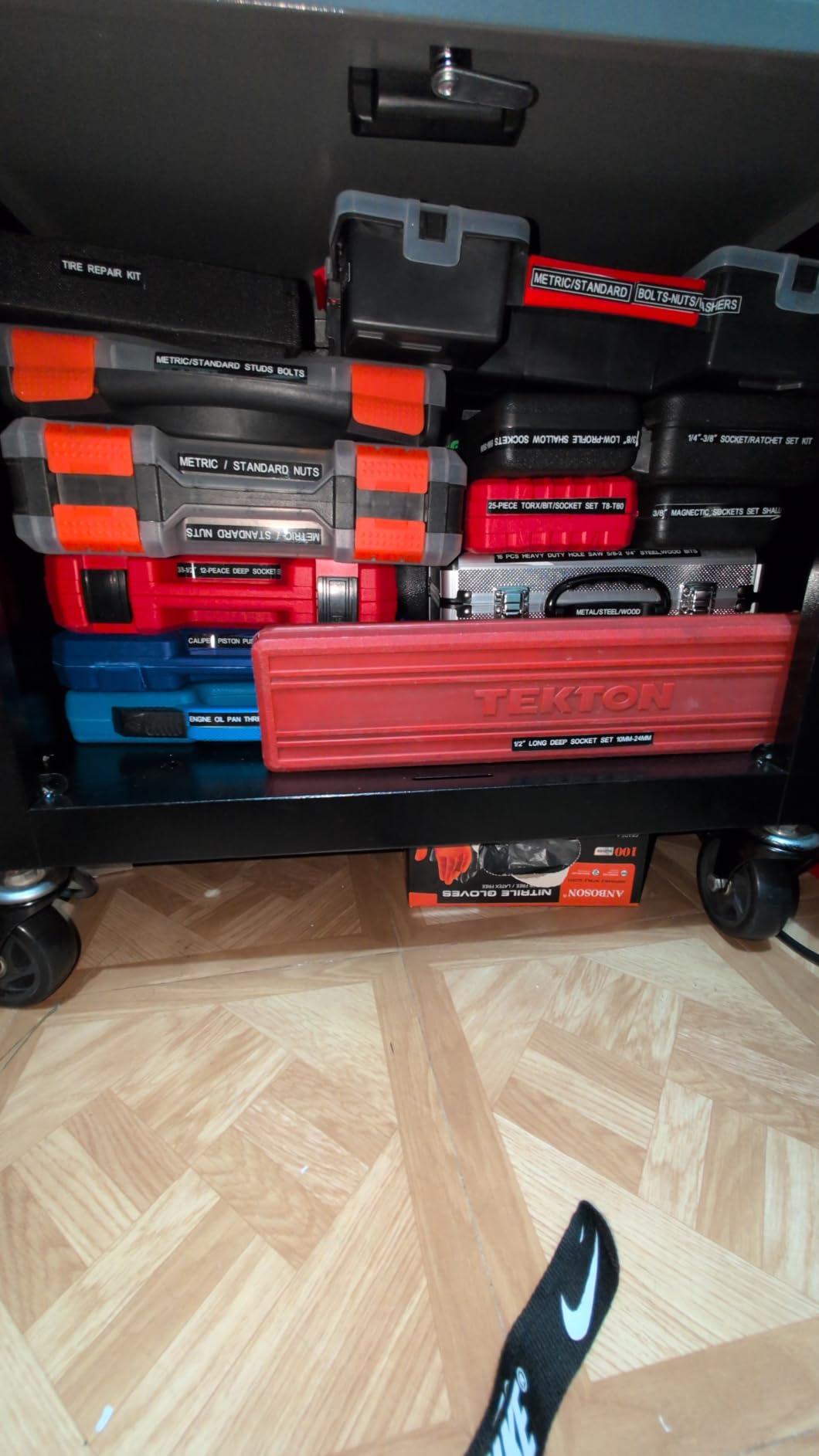 8-Drawer Tool Chest with Wheels, 42'' Rolling Tool Chest Heavy Duty, Black customer photo 1