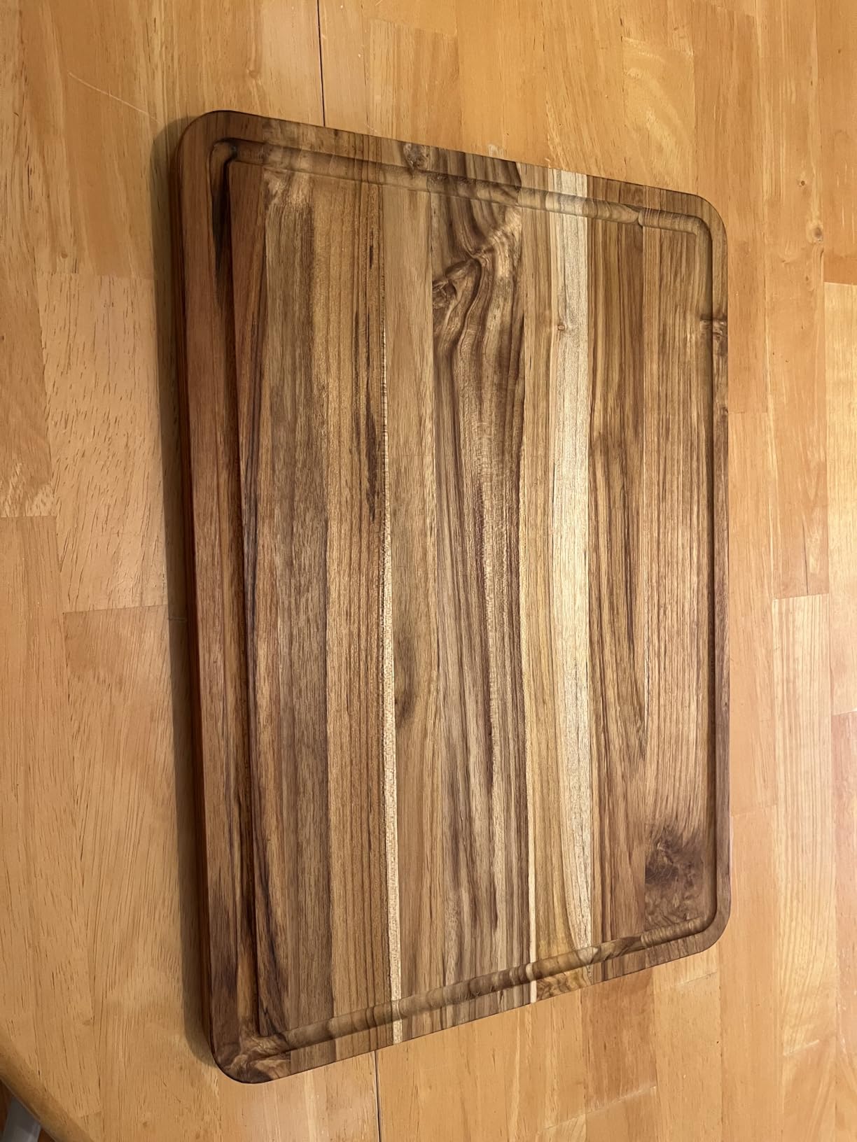 3 Pack Teak Cutting Board Set for Kitchen Wood Charcuterie Board with Juice Groove Wooden Cutting Boards Non Toxic Heavy Duty Slip Over Sink Solid Thick Chopping Board FSC customer photo 2