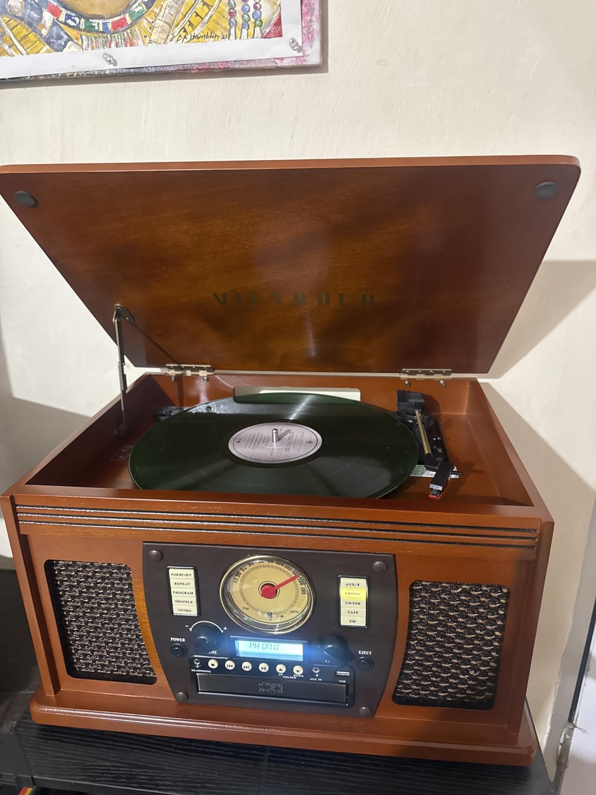 Victrola Navigator - 8-in-1 Bluetooth Record Player - Walnut customer photo 1