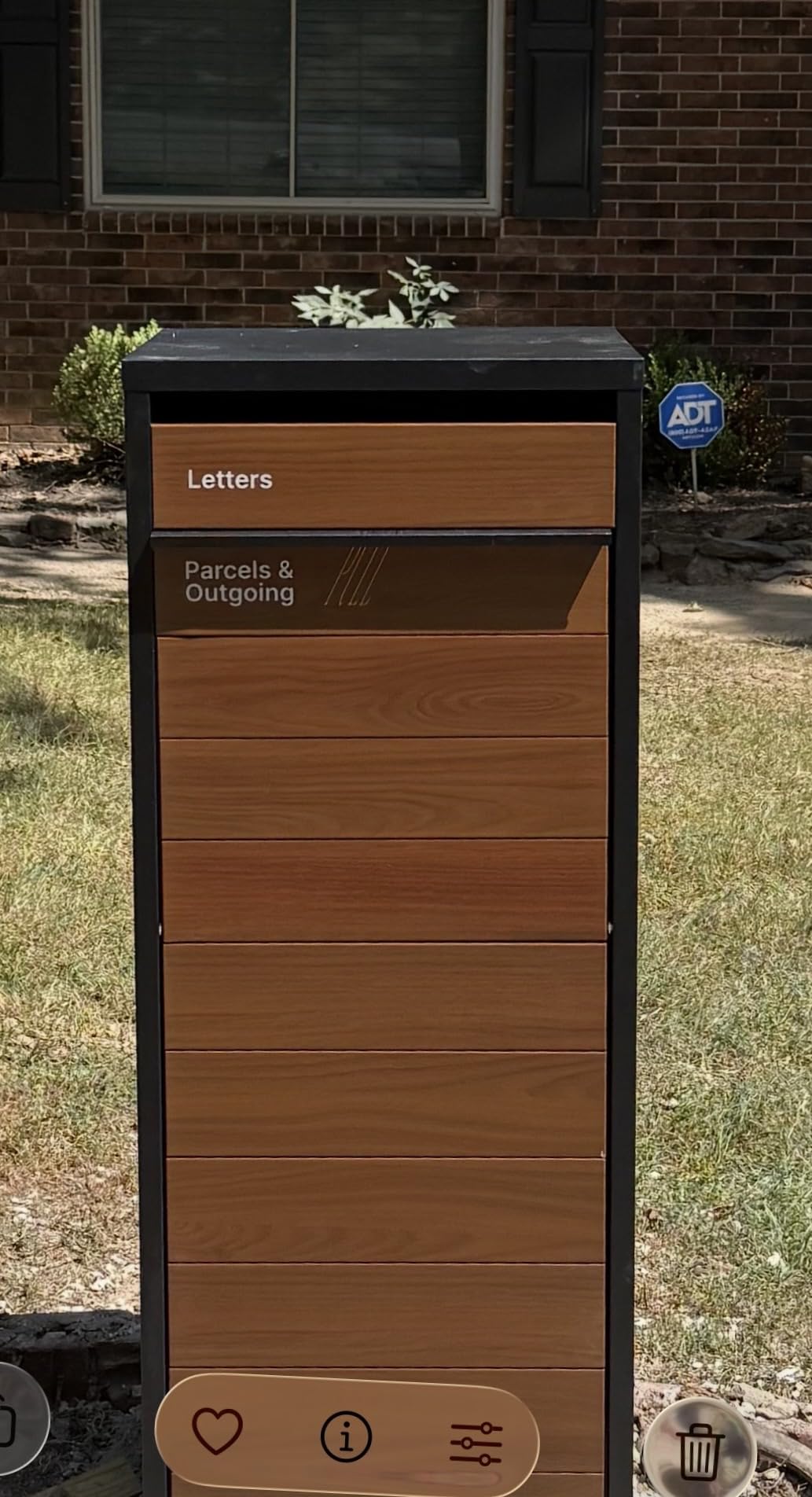 Cali USPS Compatible Mailbox, Classic Black/Walnut Package Mailbox, Anti-Theft Locking Parcel Drop Box for Porch Or Curbside, Large Mailbox for Packages, Weather-Sealed Powder Coated Steel customer photo 2