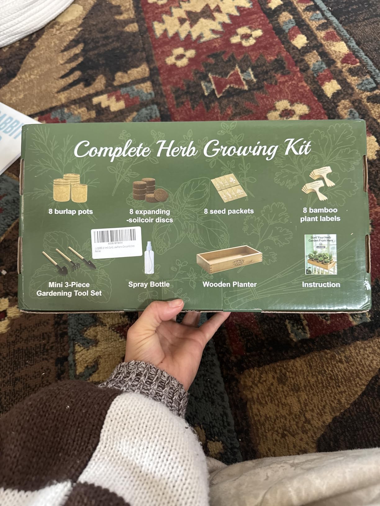 Indoor Herb Garden Kit, Culinary Herb Starter Kit with Seeds & Tools for Beginners, Kitchen Decor, House Warming Gifts for New Home, for Christmas, Ultimate Birthday Gifts for Women Men Mom Dad customer photo 1