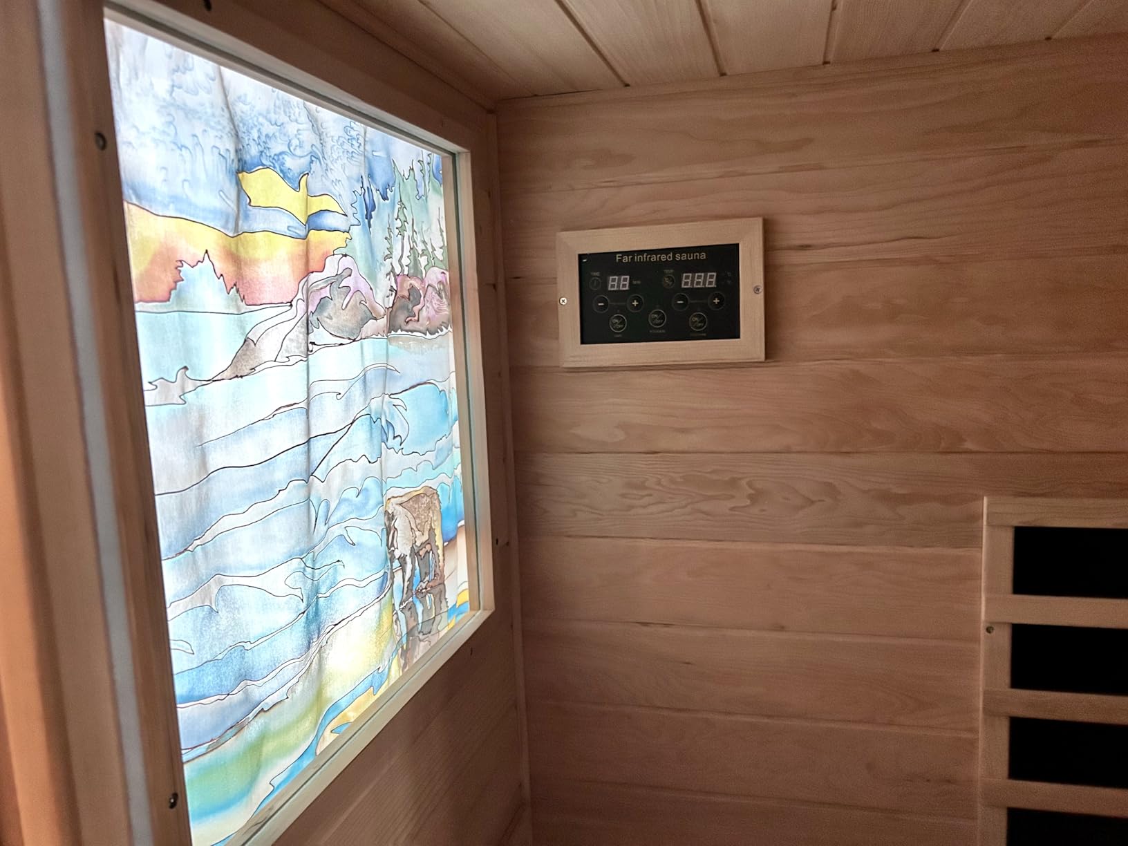 LTCCDSS Full Spectrum Outdoor Sauna 4 Person, Far Infrared Sauna, Low EMF Sauna Room for Home, Low EMF Heaters | Chromotherapys | Bluetooth Speakers | Canadian Hemlock | 73.09 * 48.66 * 83.5 in customer photo 2