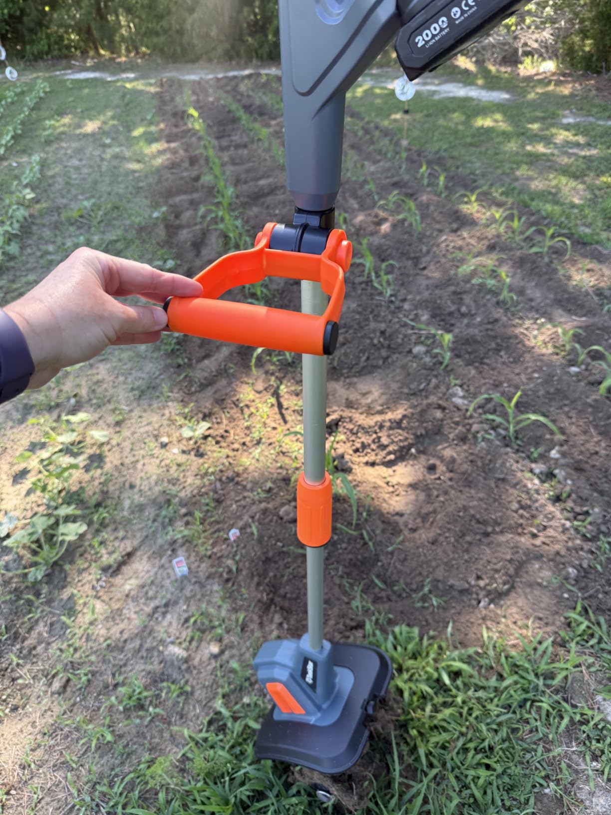 Cordless Tiller Cultivator for Gardening, Battery Powered Garden Rototiller | 9 Inch Tilling Width&7 Inch Depth, 2*4.0Ah Battery, 48 Steel Tines, Electric Small Hand Tiller for Soil/Cultivating/Lawn/Land customer photo 2