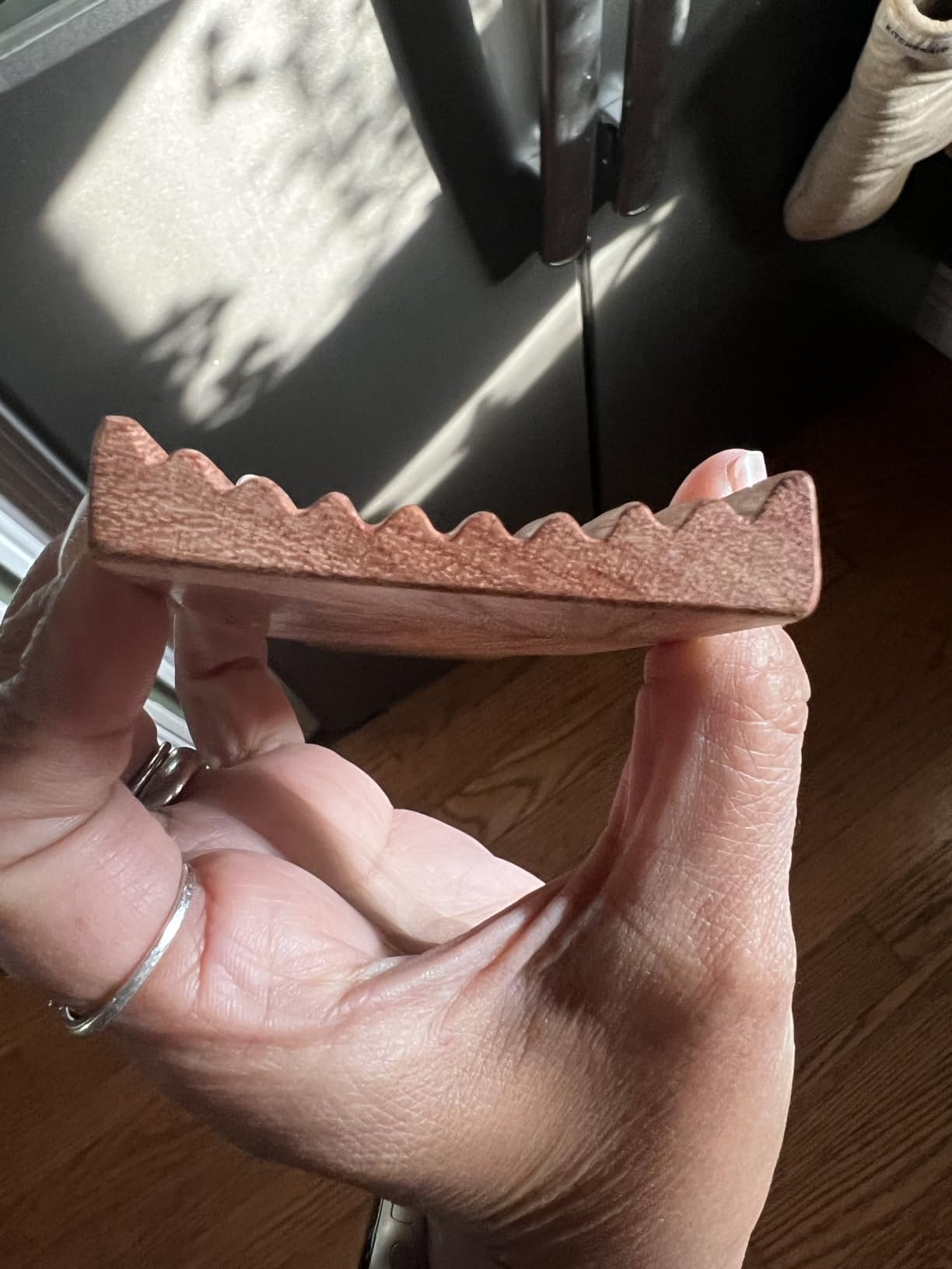 Gnocchi Board, Hardwood Pasta Tool for Shaping Homemade Gnocchi. | Ridged paddle creates classic grooves and texture, ideal for rolling gnocchi and shaping homemade Italian pasta customer photo 1