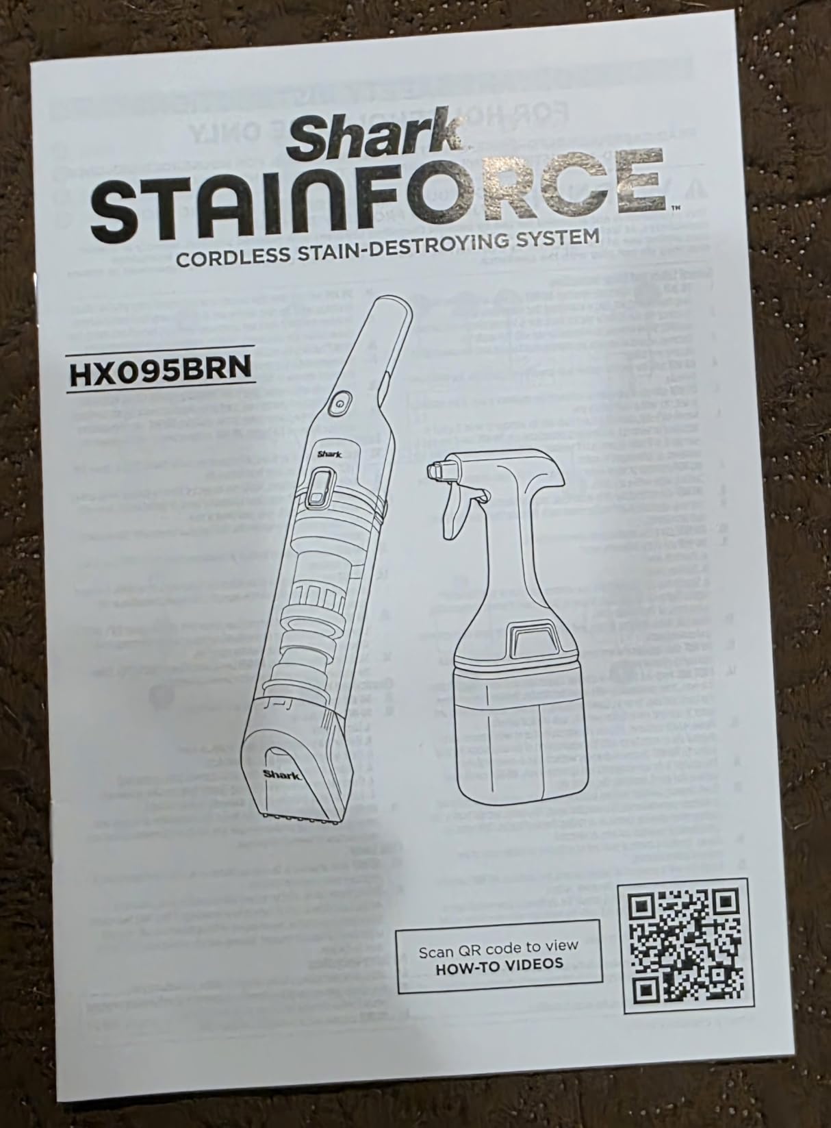 Shark StainForce Cordless Stain, Odor & Urine Remover, 1 Tool, HX095BRN customer photo 2
