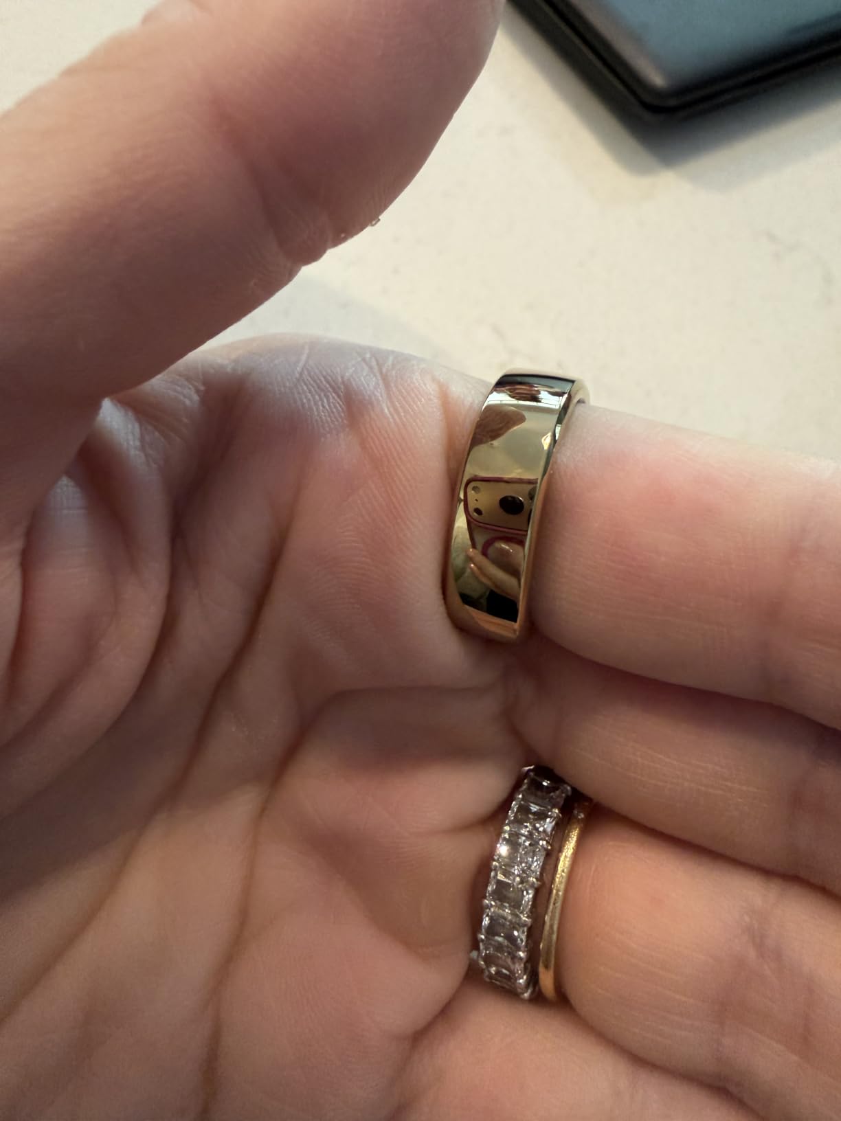 RingConn Gen 3 Smart Ring - Vascular Trends(Size 7, Royal Gold) customer photo 1