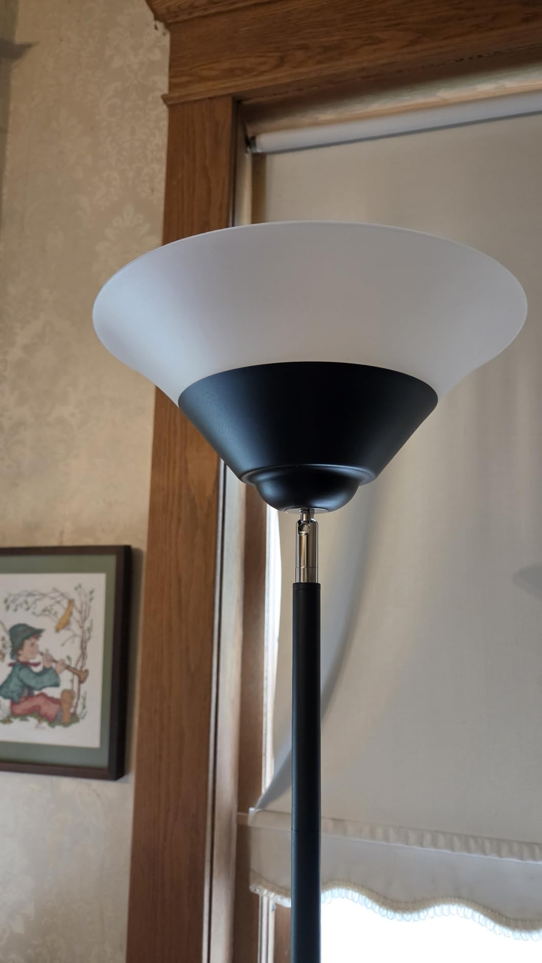 SIBRILLE Torchiere Floor Lamp, 72 Inch 30W LED Standing Lamp, 1800LM, Stepless Dimmable, 3000K-6500K, Remote and Button Control, Modern Pole Light for Living Room Bedroom Office, Black customer photo 1