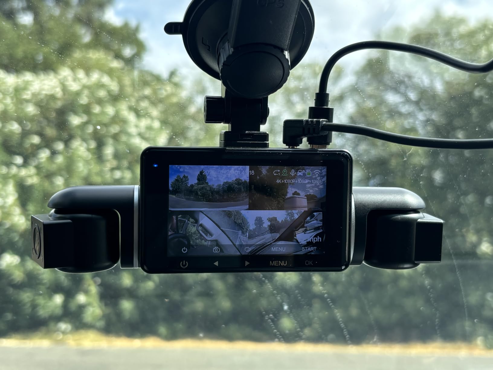 Icesky 4K Dash Cam Front and Rear Left Right with GPS, 20MB/s WiFi 6 customer photo 1