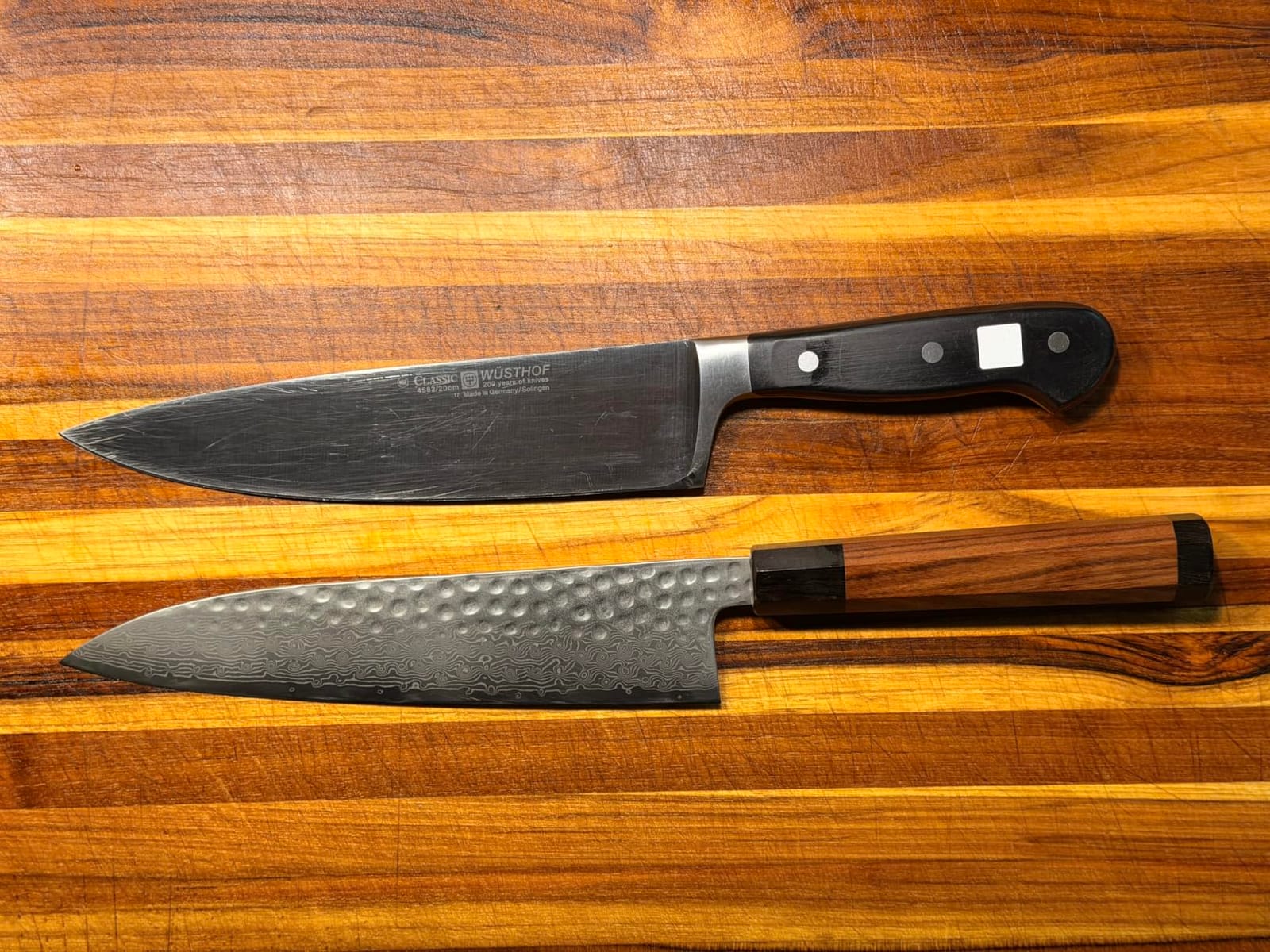 kanngou VG10 Damascus Chef Knife, 8.27 Inch Gyuto Knife with Rose Wood Handle and 67 Layers Damascus Steel, Japanese Kitchen Knife with Premium Gift Box customer photo 1