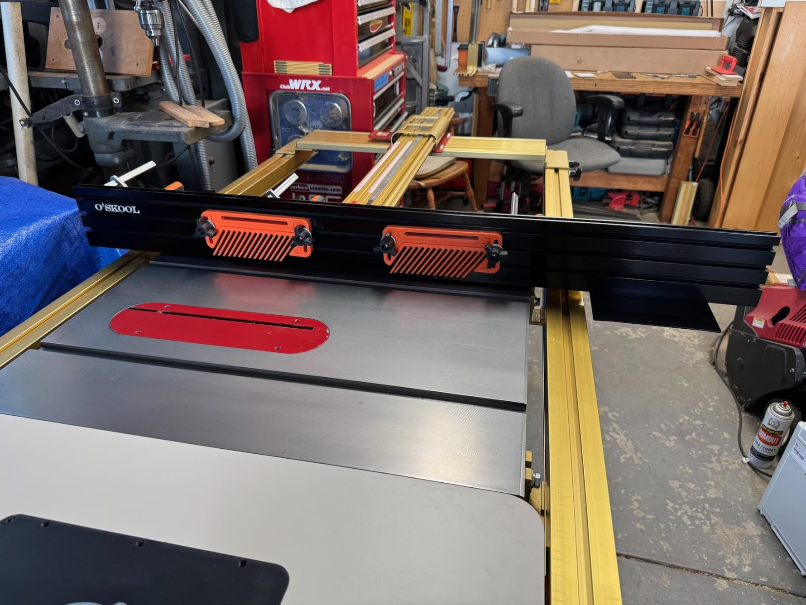 O'SKOOL Table Saw Rip Fence System, 46 Inch Fence Extension Kit - Featherboards, 8 T-Slots, 3-In-1 High Low And L-Fence Modes customer photo 1