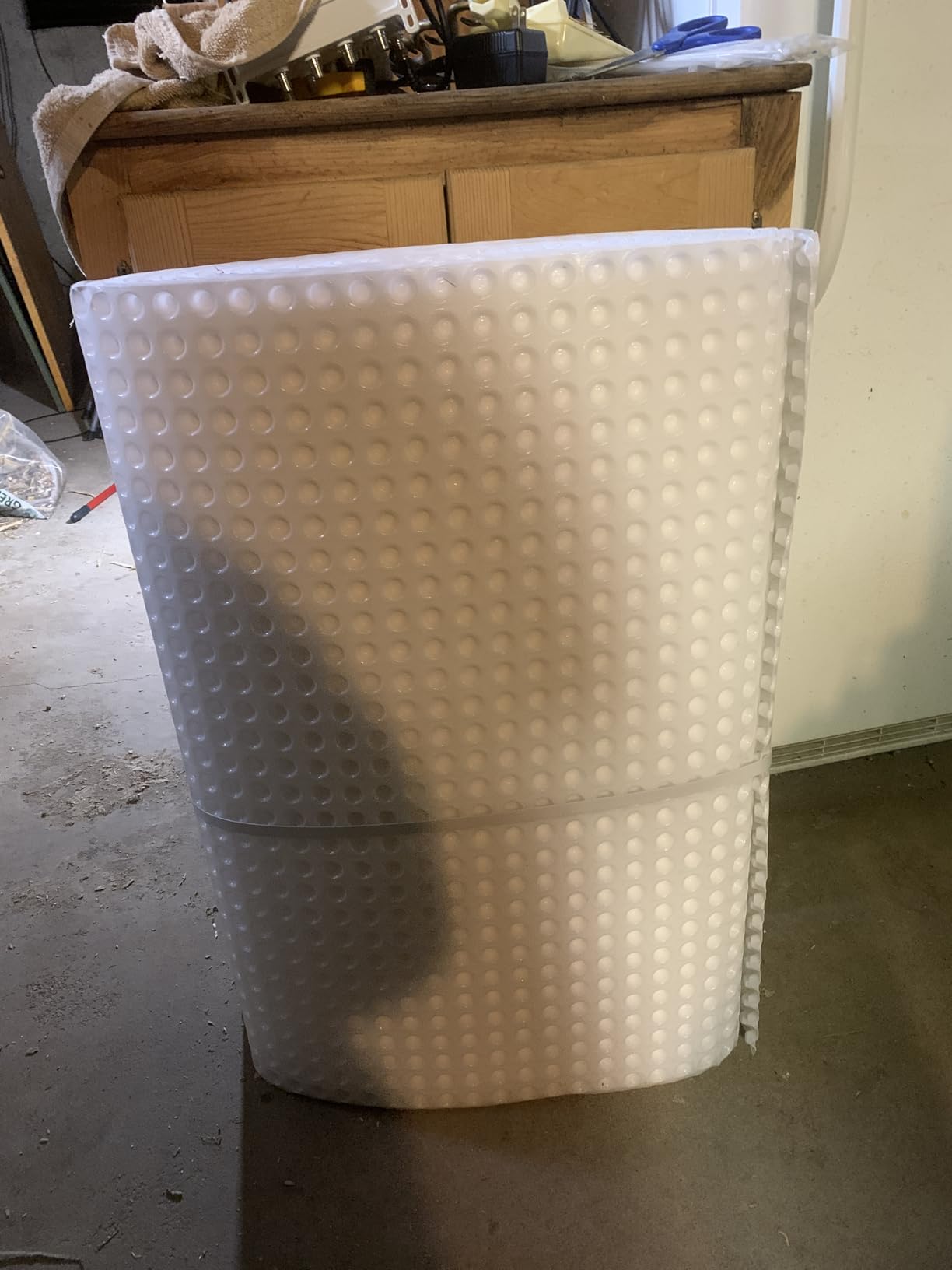 Dimple Drainage Matting 1.3' x 50' High-Density Polyethylene Foundation Drainage Underlayment, Protect Vapor Barriers for Crawl Space and Basements Preventing Water from Entering Crawl Spaces customer photo 1