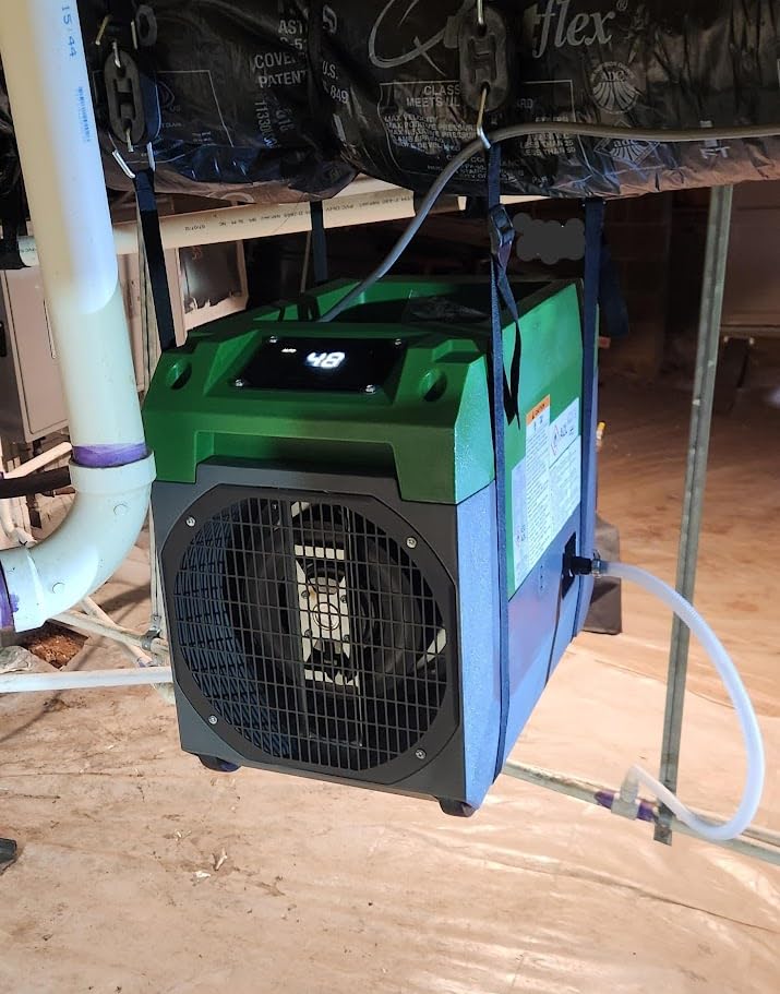 Waykar 150 Pints Commercial Dehumidifier with Pump & Drain Hose, 7,500 Sq. Ft LGR Industrial Dehumidifier for Basement, Job Site, Water Damage Restoration - Stackable & Durable, 5-Yr Coverage customer photo 2