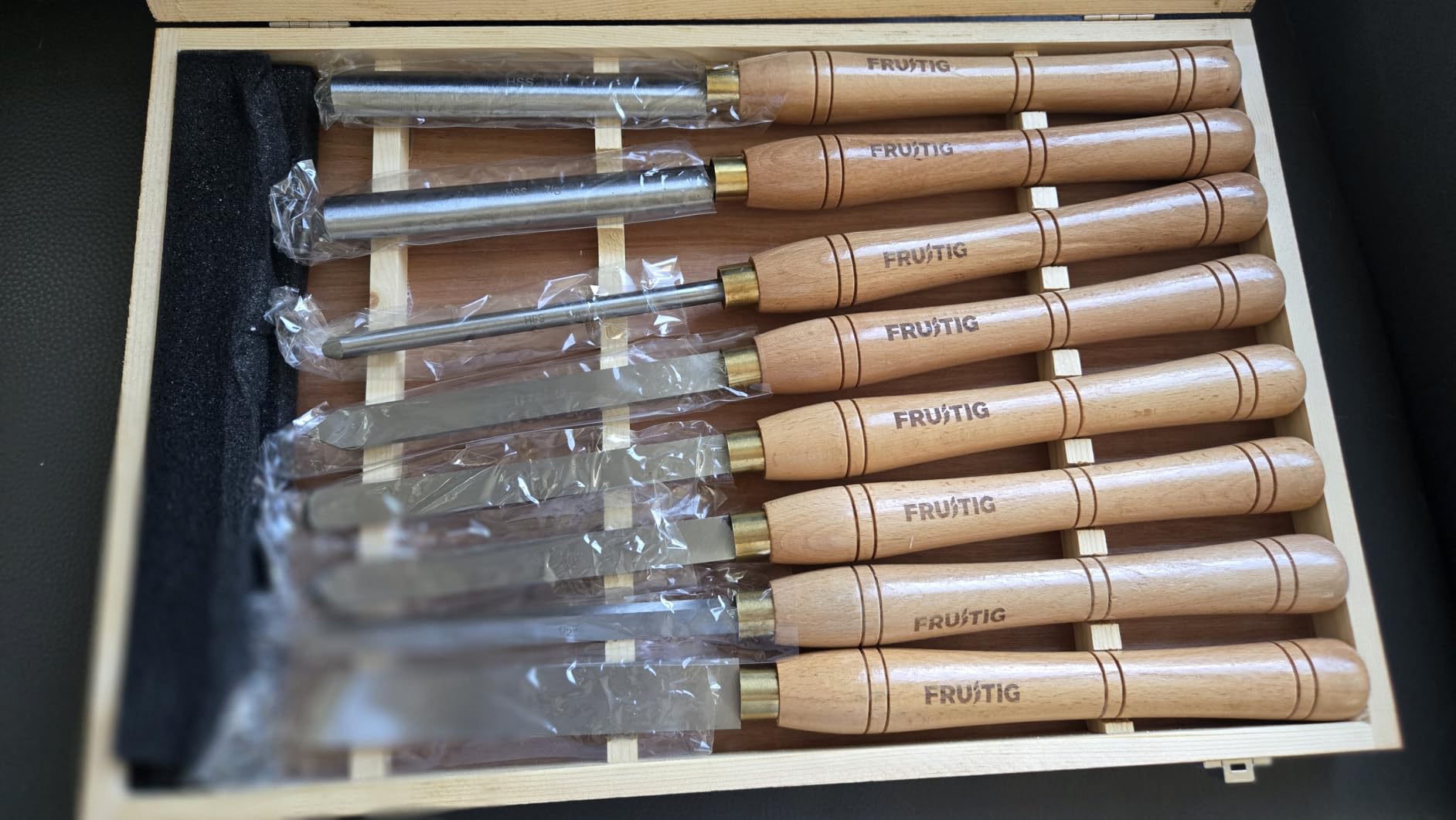 8pc Lathe Chisel Set, M2 HSS Wood Turning Tools for Beginners | Woodworking lathe tool kit for beginners, 10