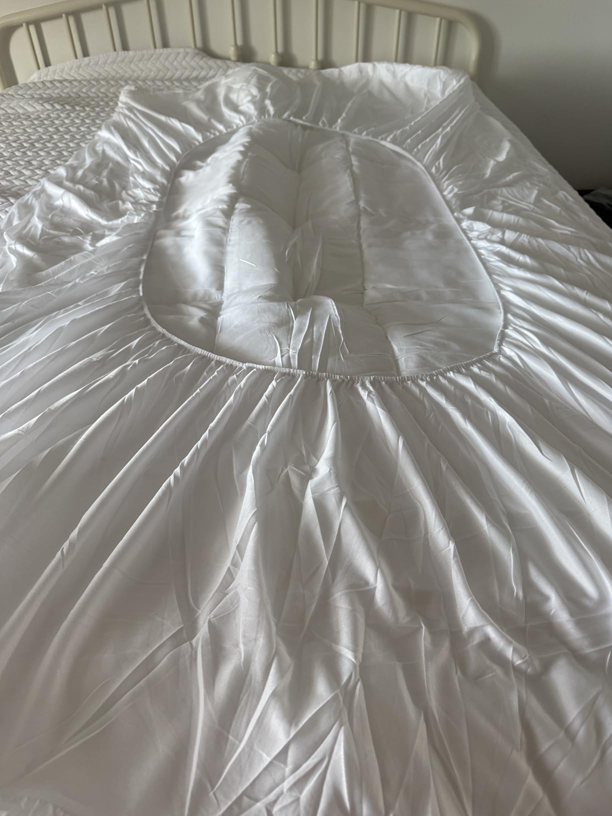 Queen 4 Inch Dual Layer Memory Foam Mattress Topper, Cooling Gel Pad - 2