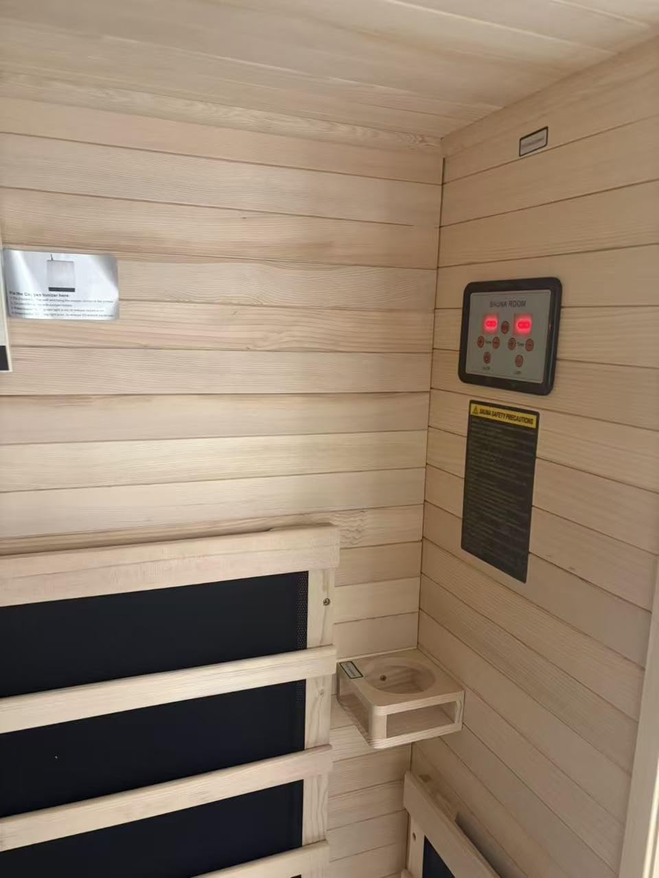 Outdoor Sauna, 4-6 Person Tradition Wood Dry & Steam Sauna with Sauna Stone, 220V/6KW Electric Heater customer photo 1