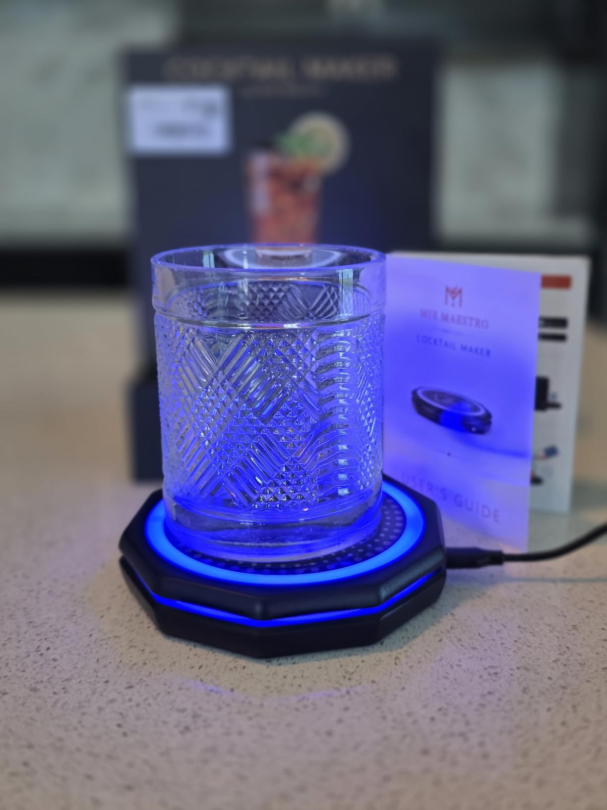Smart Cocktail Maker, App Controlled Automatic Cocktail Mixing Machine, Home Bar Drink Maker with Thousands of Built-in Recipes (Dark Grey) customer photo 2