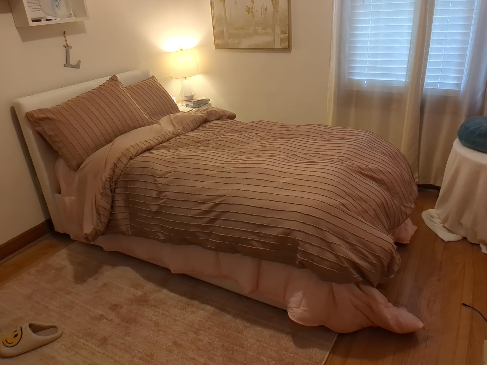 90% Goose Down Fiber Comforter King Size, 100% Organic Cotton All Season Hotel Luxury Bedding Comforters, Hypoallergenic, Fluffy Ultra Soft, White Duvet Insert with 8 Corner Tabs customer photo 1