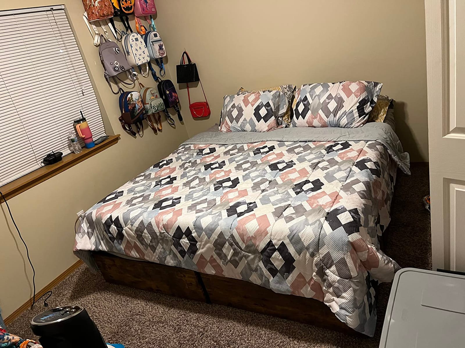 LIKIMIO King Bed Frame with 4 Storage Drawers, Dark Walnut | King Size Platform Bed, Heavy Strong Metal Support, Solid Stable, Noise-Free, No Box Spring Needed, Easy Assembly customer photo 1