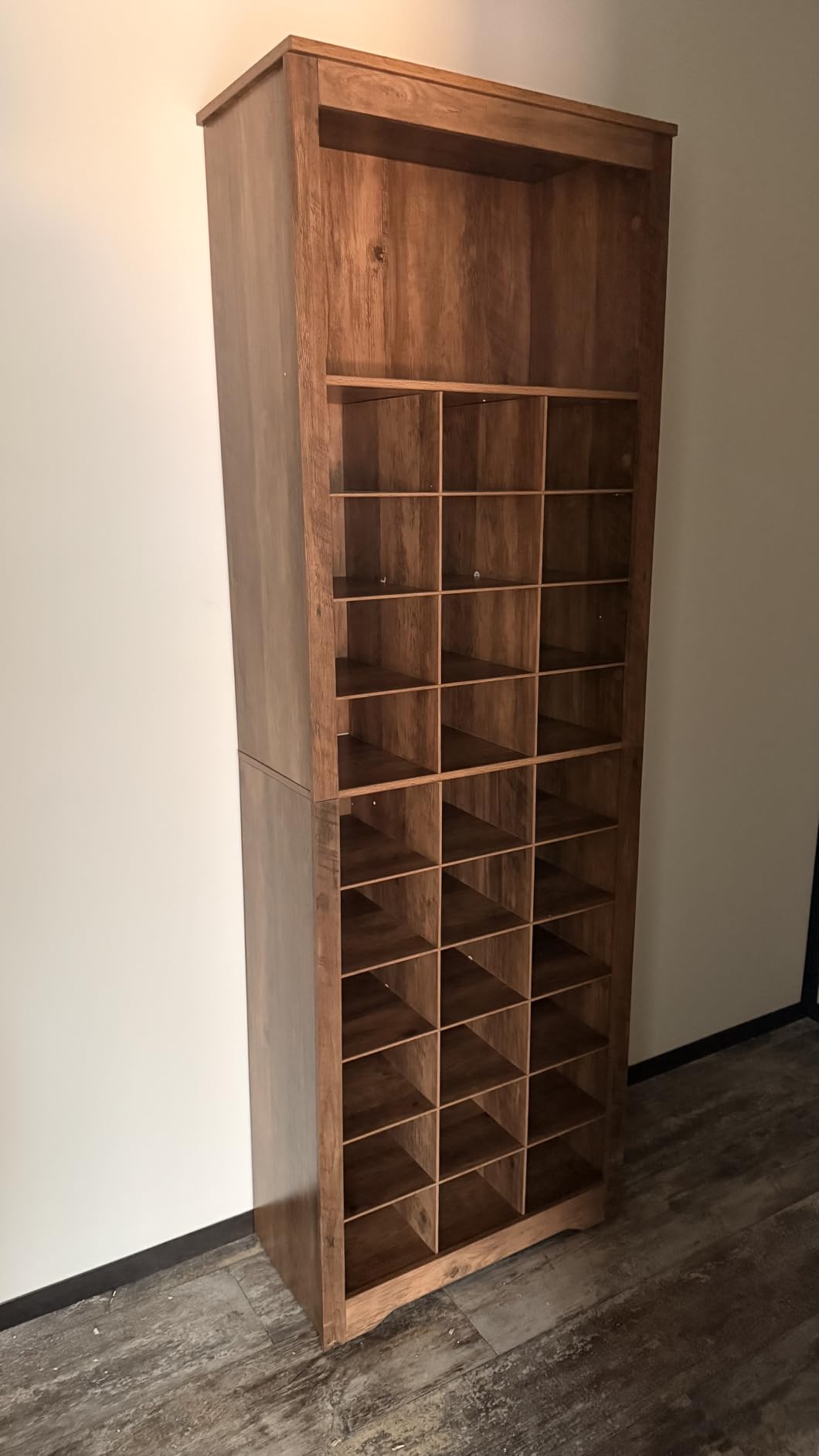 VASAGLE Tall Shoe Storage Cabinet, 10-Tier, Holds Up to 50 Pairs of Shoes | Vertical Wood Rack, 39.4 x 13.2 x 75.4 inch, for Entryway, Cloud White, HELAN Collection ULBS275WB01S customer photo 1