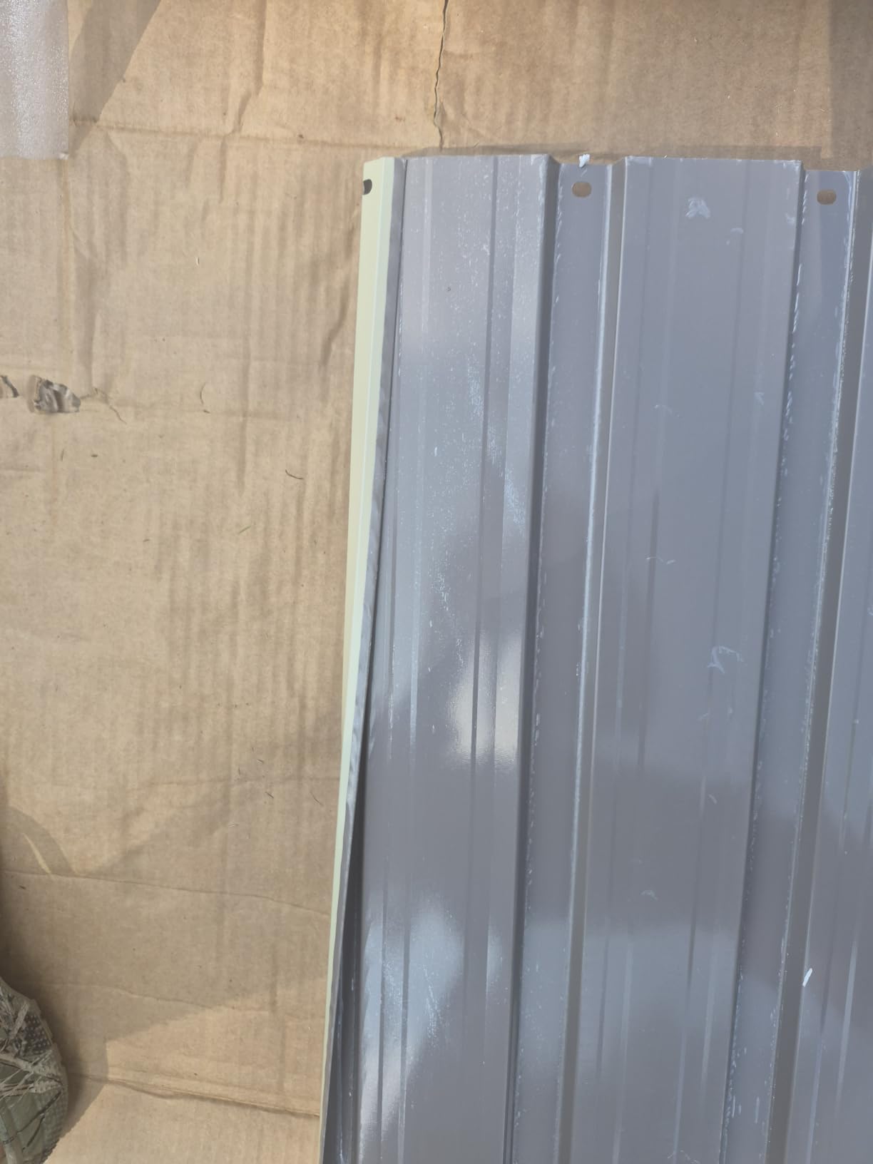 LAUSAINT HOME 8 x 10 FT Outdoor Storage Shed, Heavy Duty Galvanized Steel Storage Shed with Double Lockable Doors, Gable Roof & Air Vent for Backyard & Patio, Brown customer photo 1