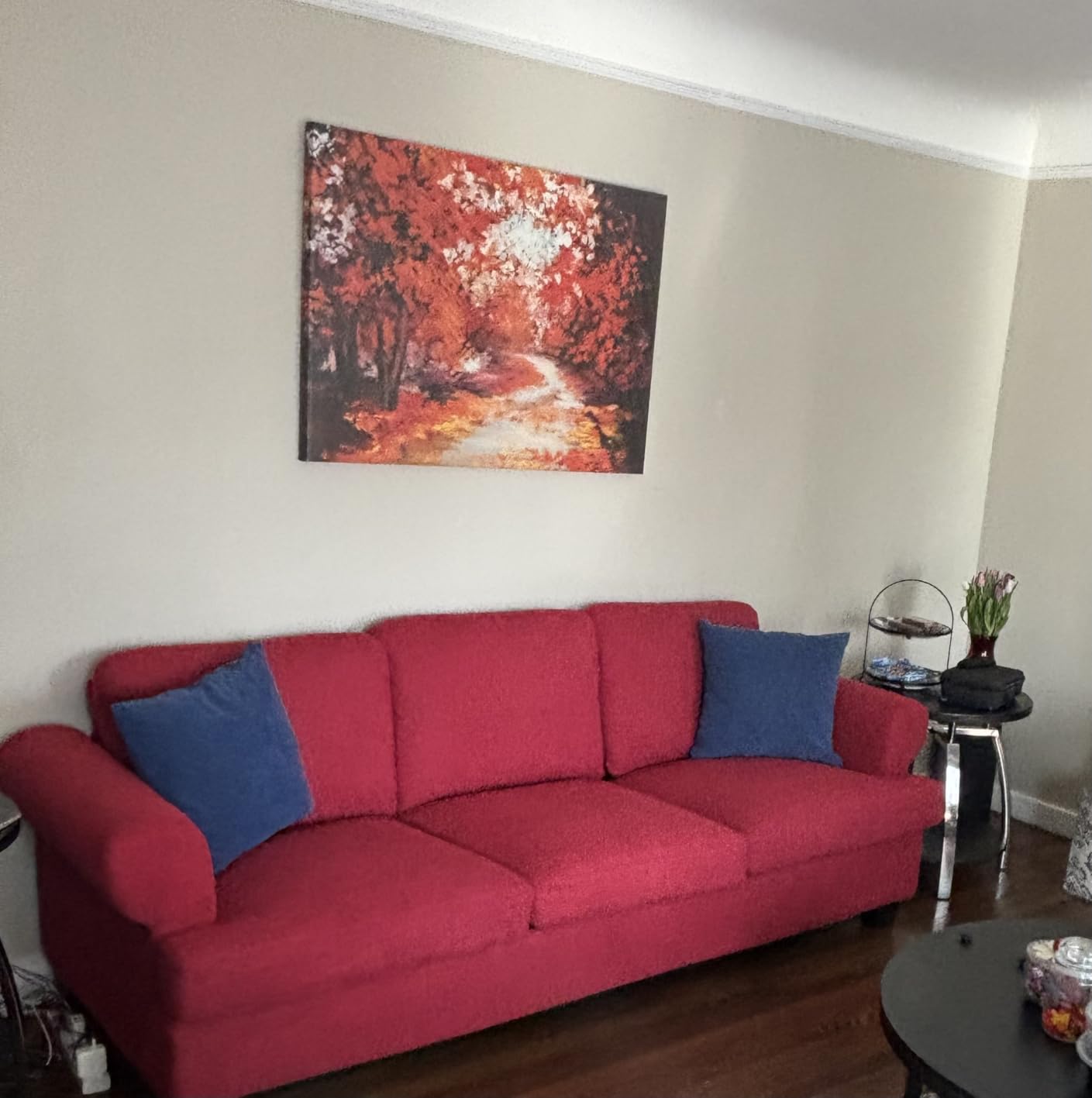 COPIAE 91 Inch Lawson Sofa with Extra Deep Seats Oversize, Water-Resistant Mid-Century 3-Seat Sofa Couch, for Living Room, Apartment, Lounge, Chenille Orange customer photo 1
