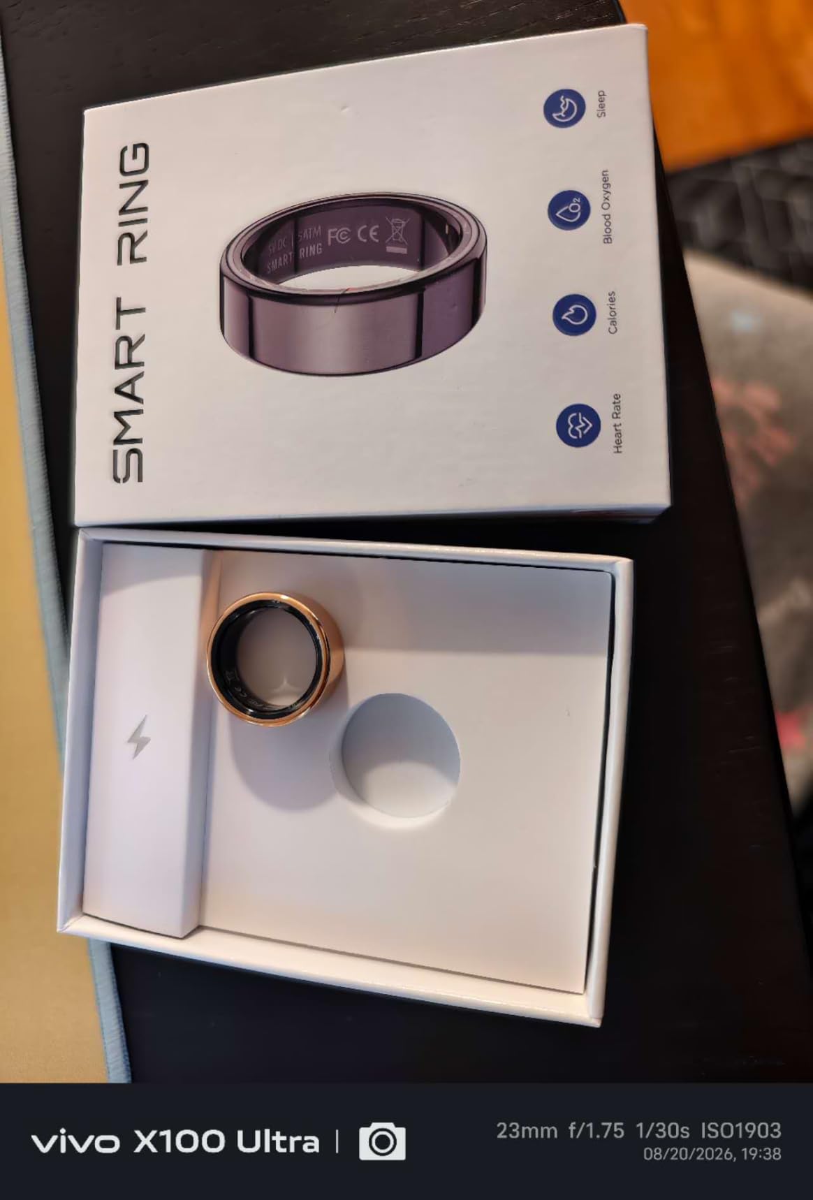 Mirlray Smart Ring for Women & Men, Smart Ring Health Tracker, Blood Oxygen & Heart Rate Monitor, Long Lasting Battery Sleep Ring, Waterproof Fitness Ring (R02C, Rose Gold, 7) customer photo 1
