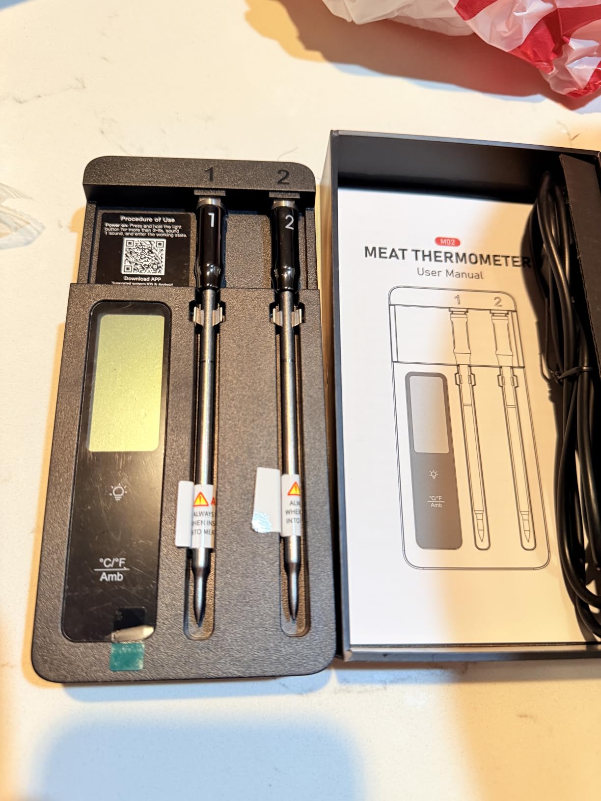 Smart Wireless Meat Thermometer, 2 Probes, WiFi Base with Magnetic Mount customer photo 1