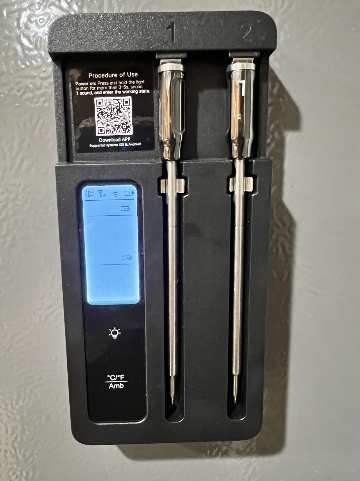 Smart Wireless Meat Thermometer, 2 Probes, WiFi Base with Magnetic Mount customer photo 2