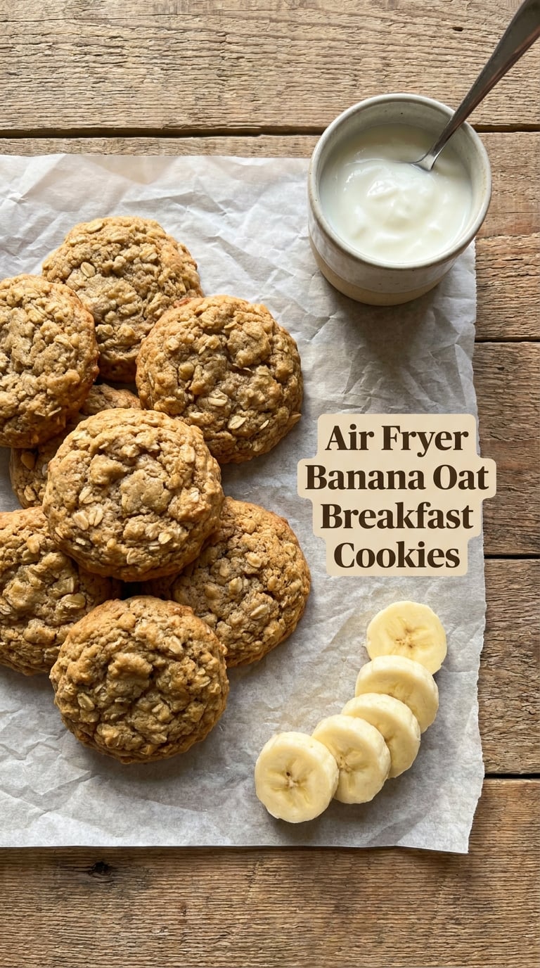 Air Fryer Banana Oat Breakfast Cookies