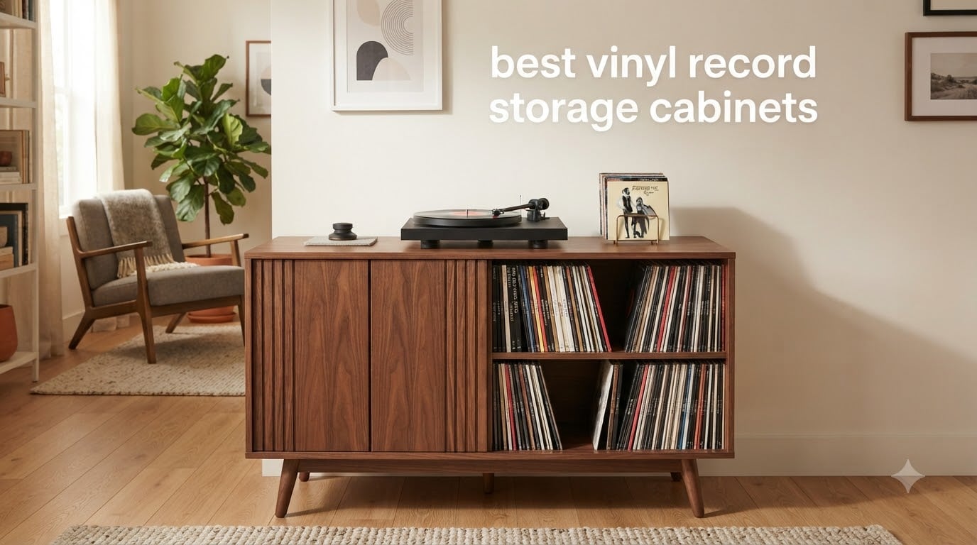 best vinyl record storage cabinets