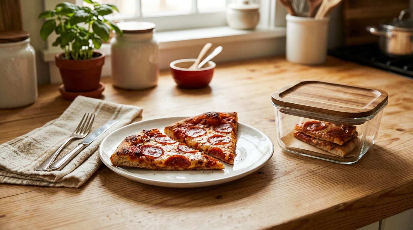 how to store leftover pizza properly