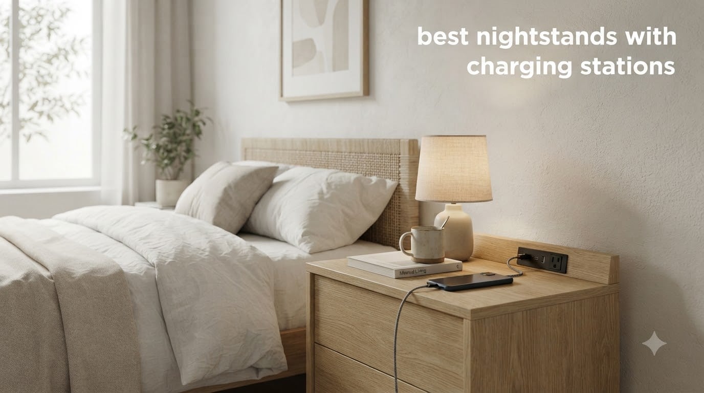 best nightstands with charging stations