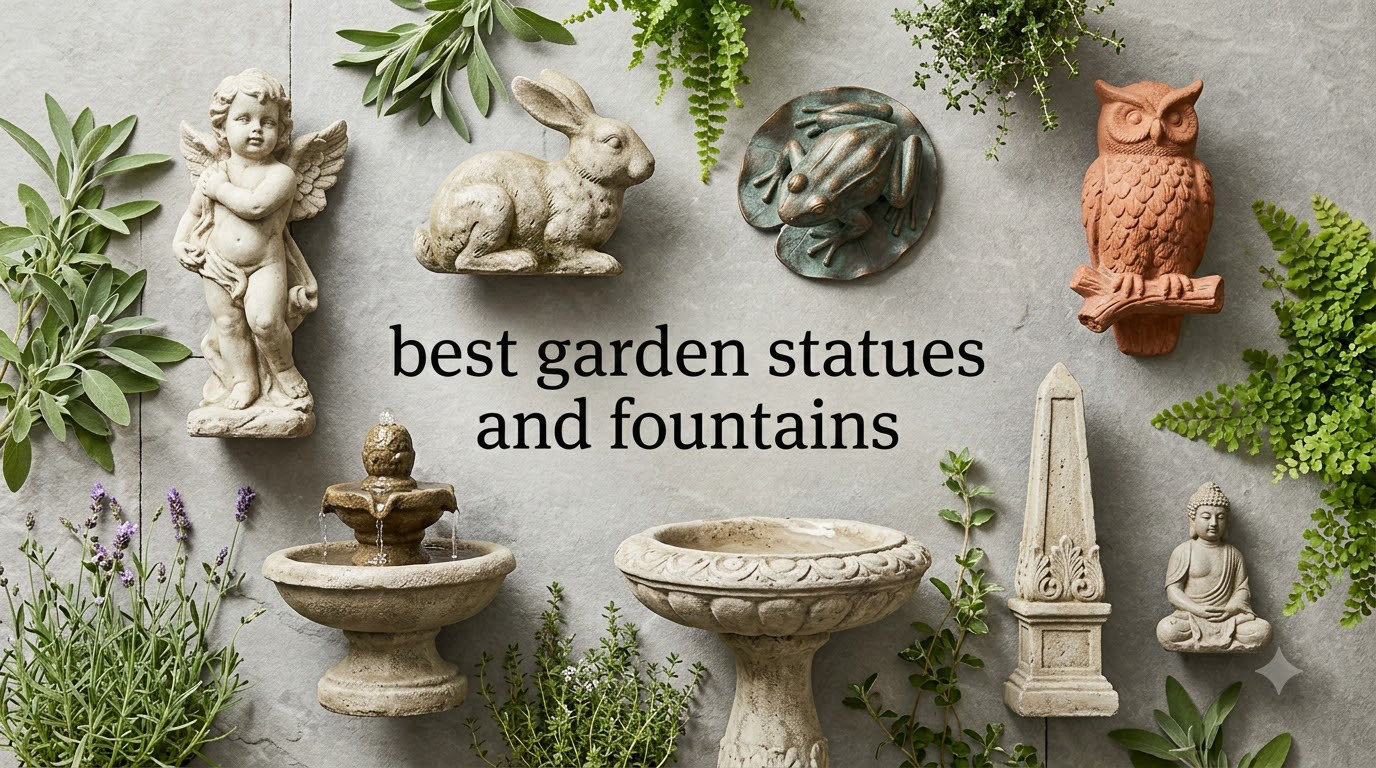 best garden statues and fountains