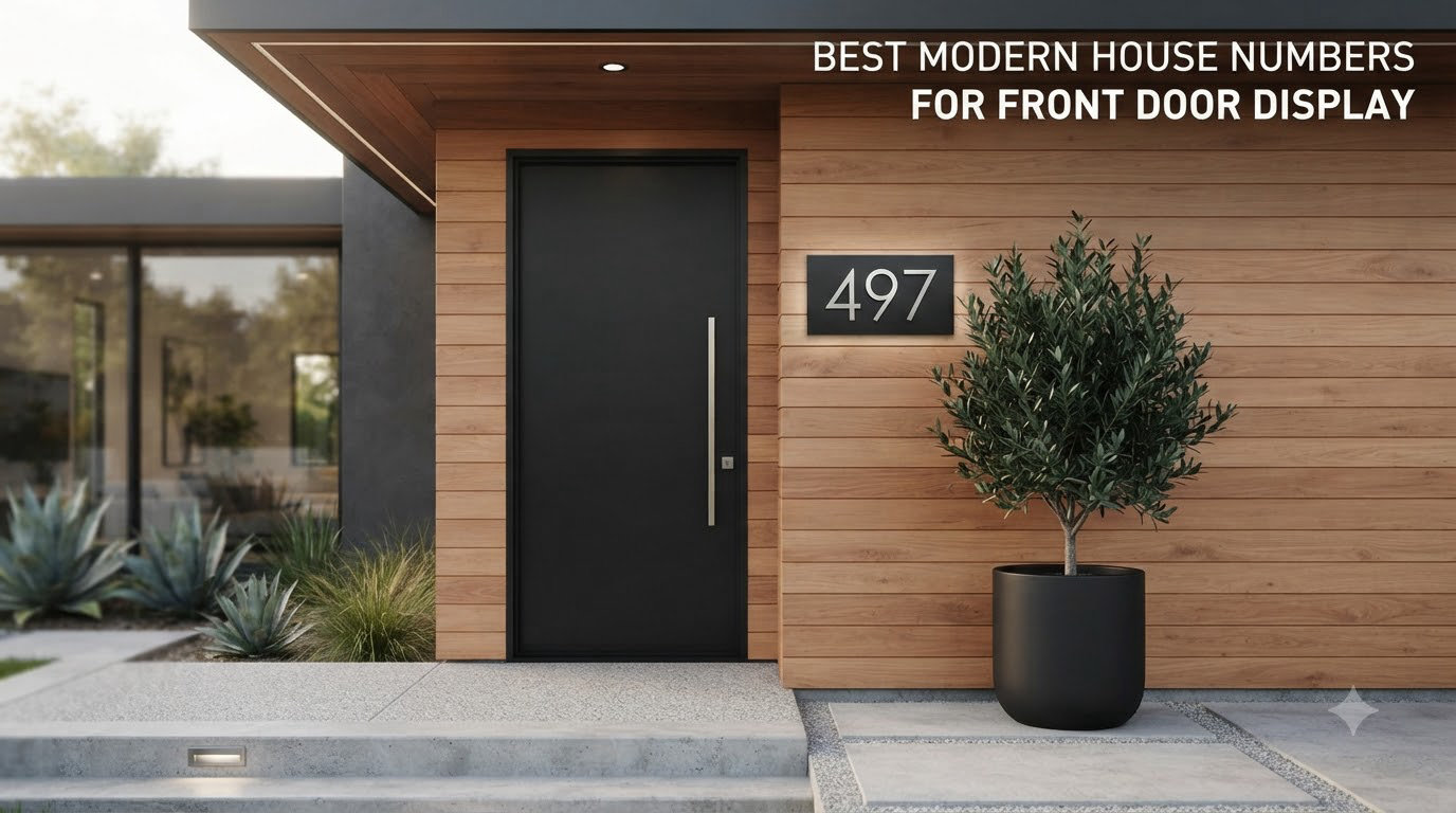best modern house numbers for front door display