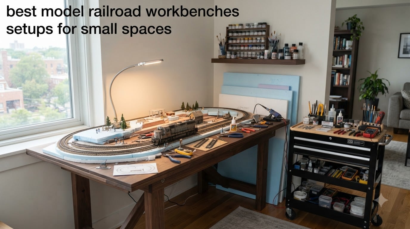 best model railroad workbenches setups for small spaces