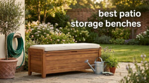 best patio storage benches