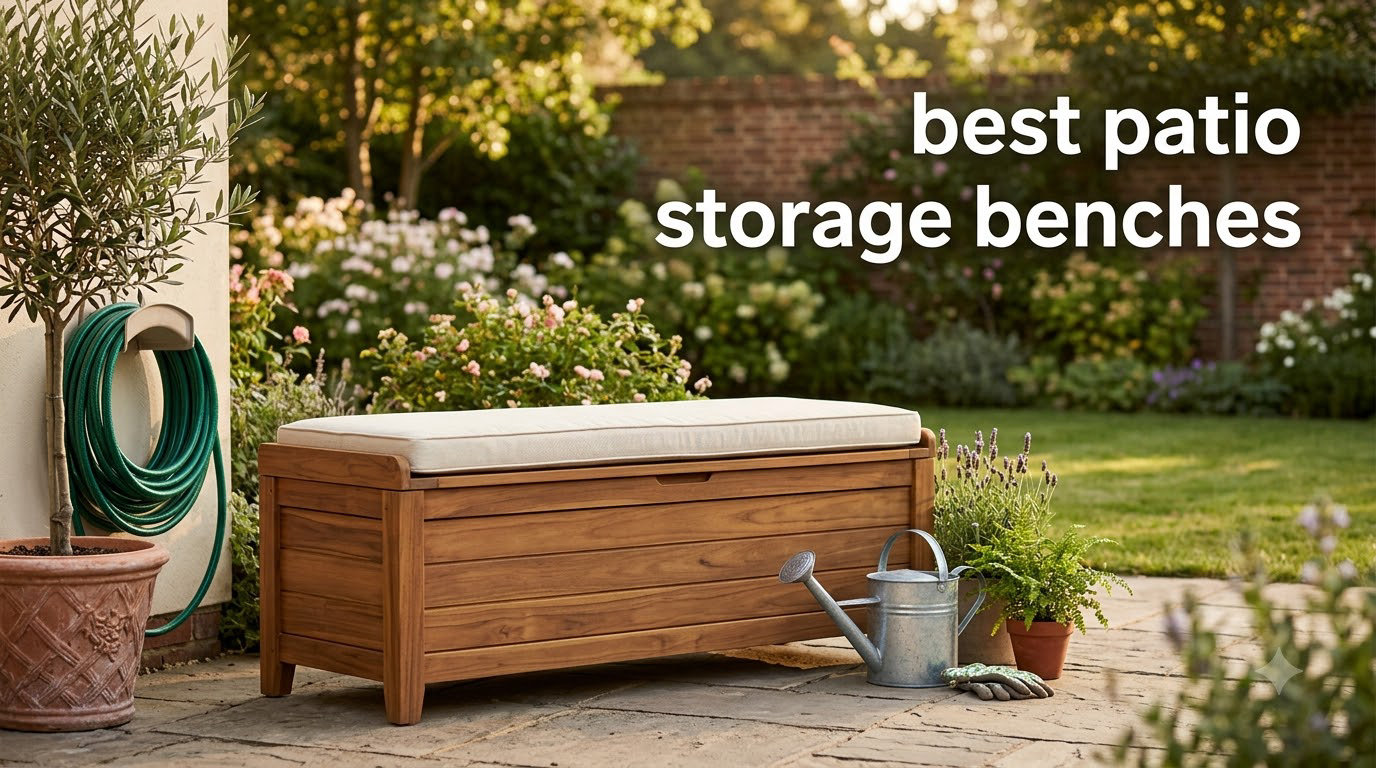 best patio storage benches