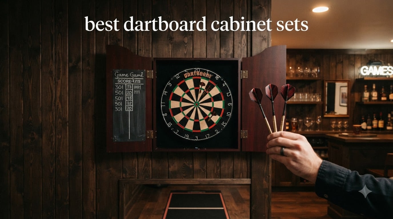 best dartboard cabinet sets