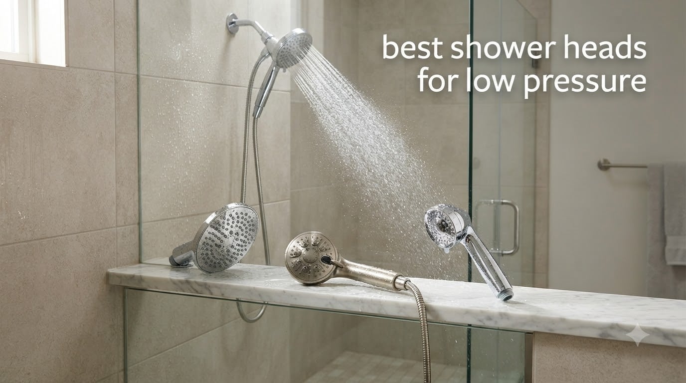 best shower heads for low pressure