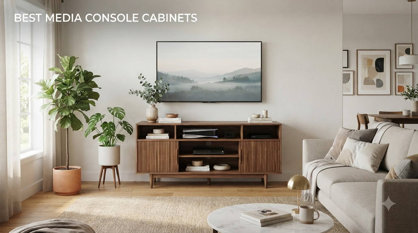 best media console cabinets