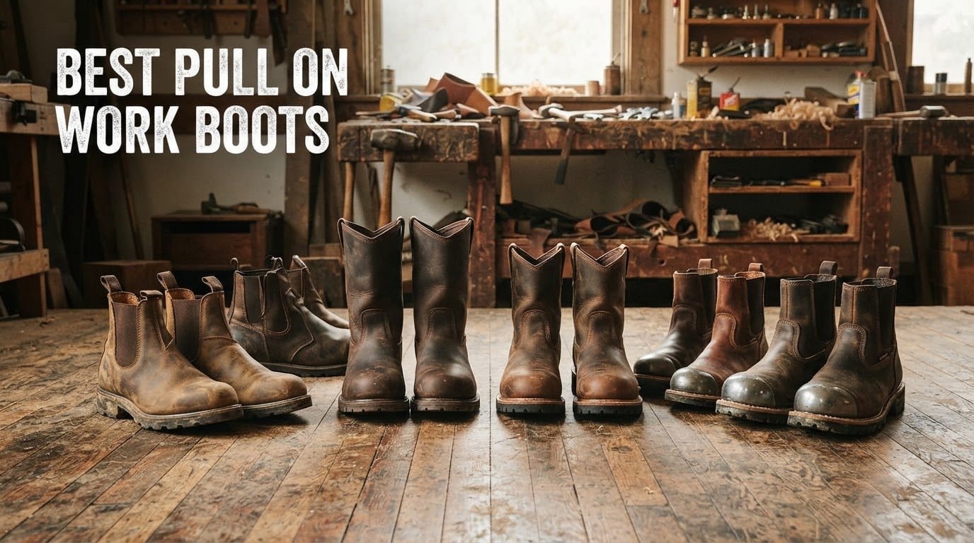 best pull on work boots