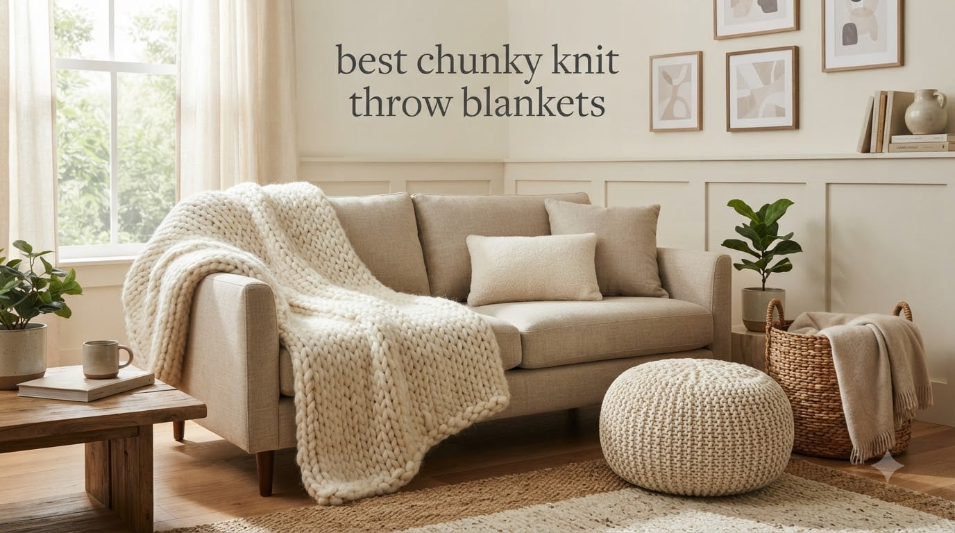 best chunky knit throw blankets