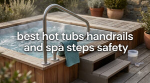 best hot tubs handrails and spa steps safety