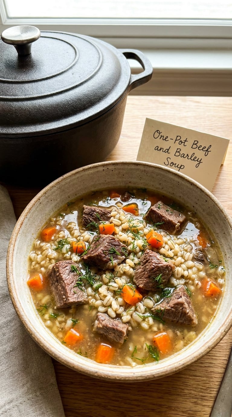 One-Pot Beef and Barley Soup