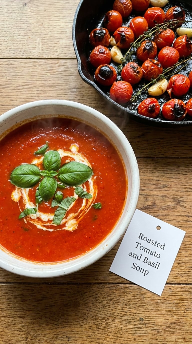 Roasted Tomato and Basil Soup