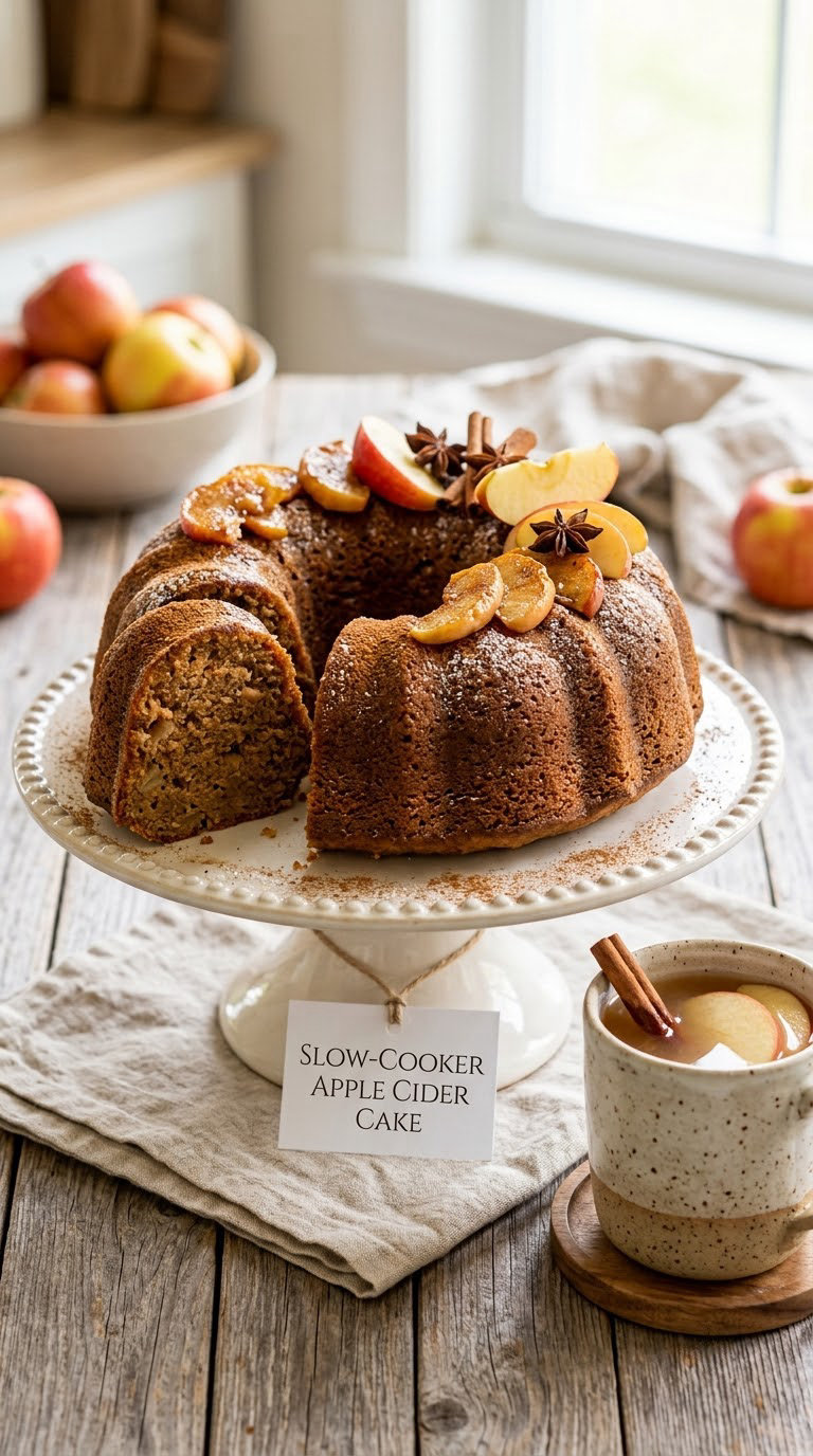 Slow-Cooker Apple Cider Cake