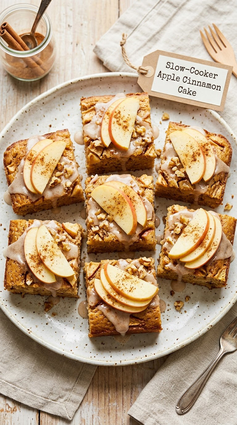 Slow-Cooker Apple Cinnamon Cake