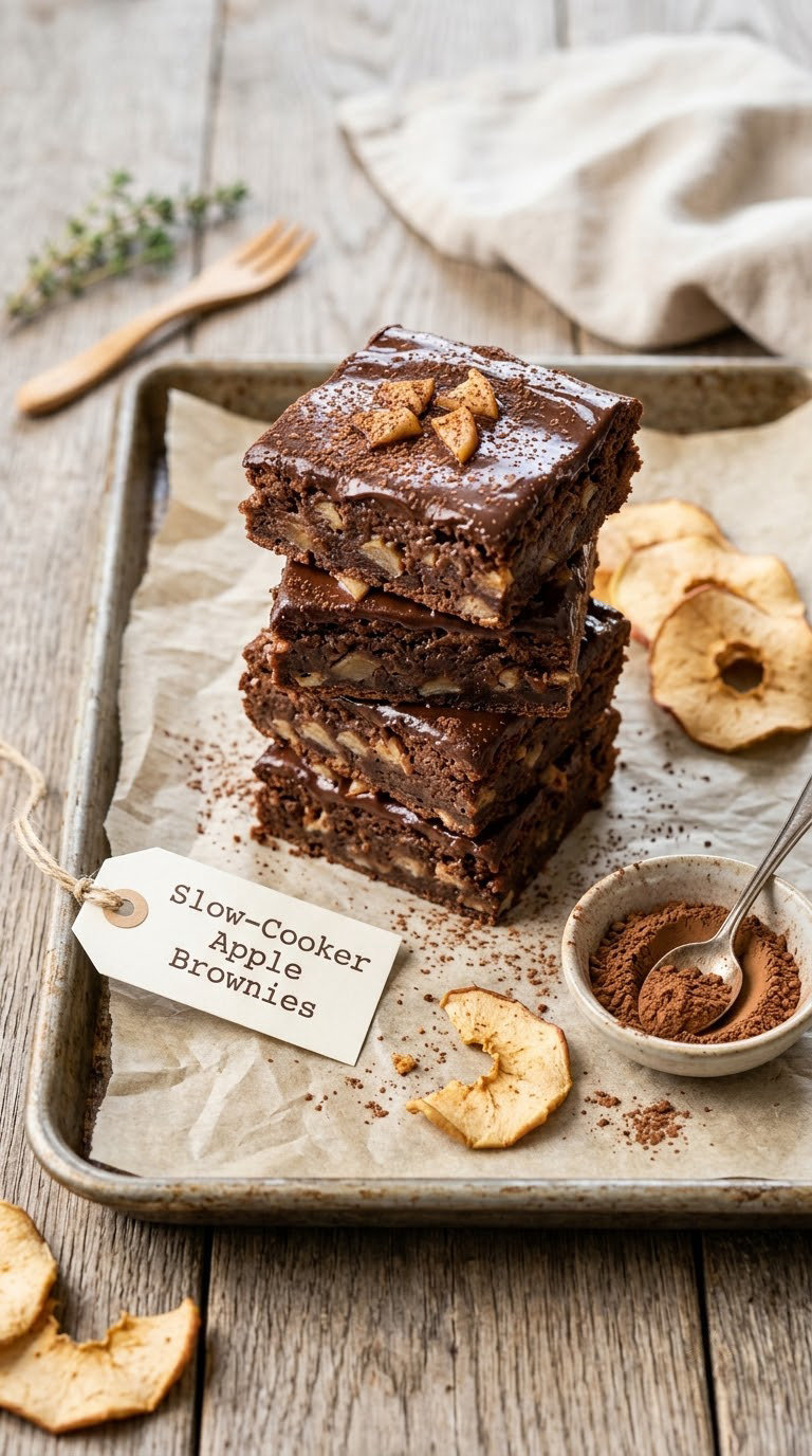 Slow-Cooker Apple Brownies