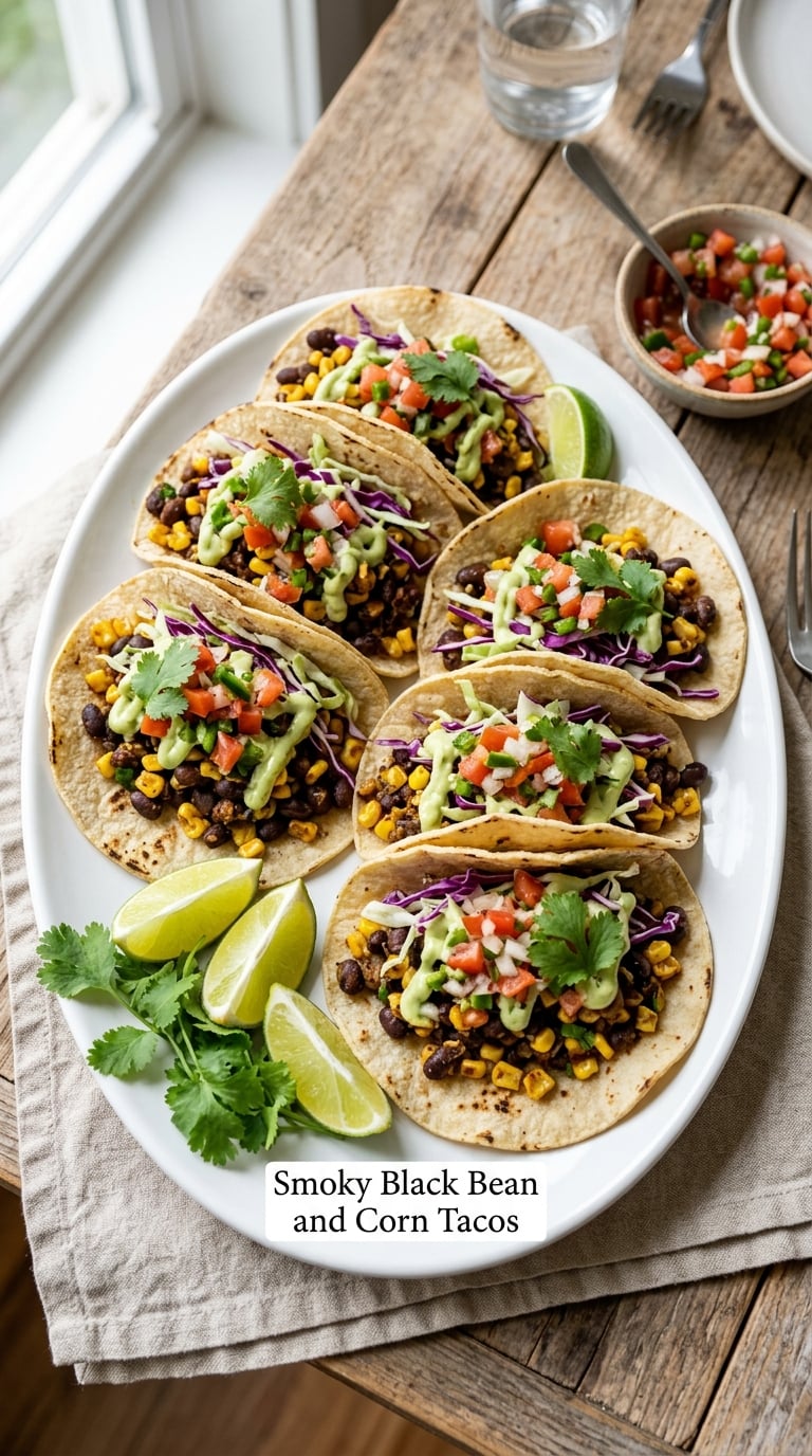 Smoky Black Bean and Corn Tacos