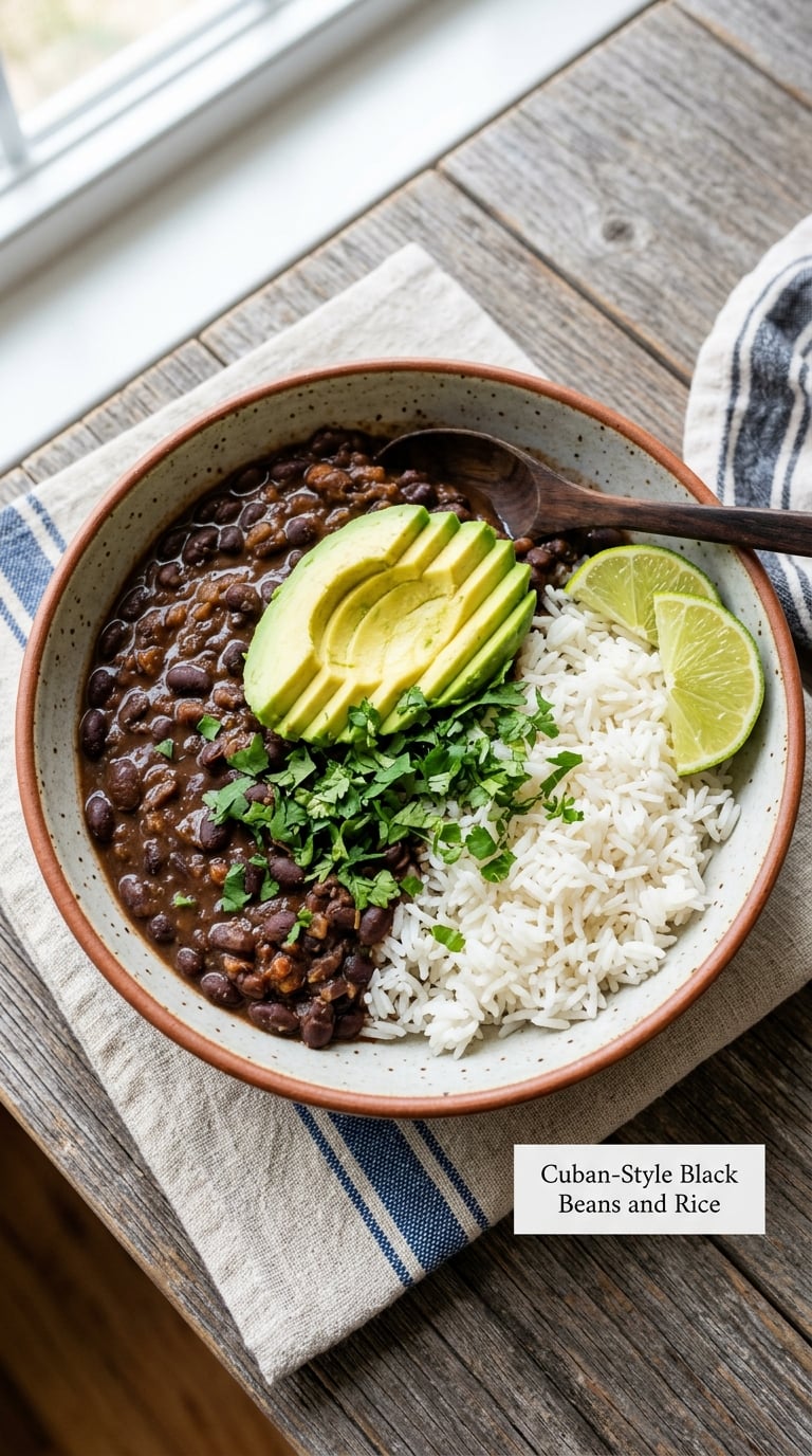 Cuban-Style Black Beans and Rice